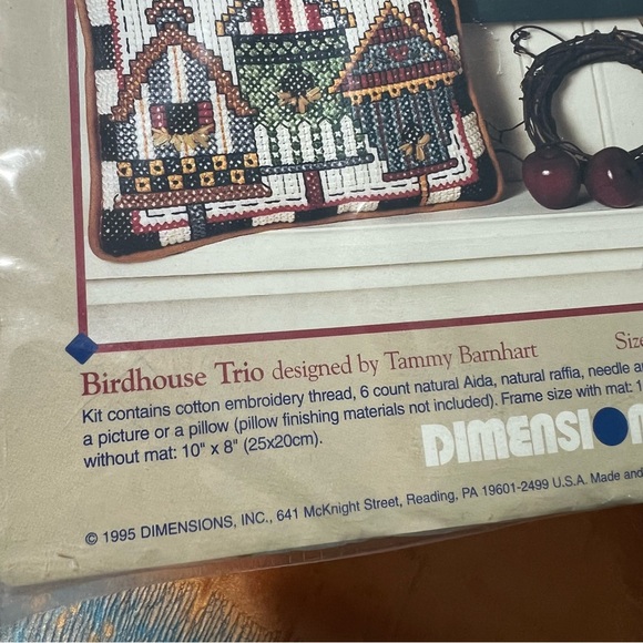 Vintage 90s Dimensions Counted Cross Stitch Birdhouses New Kit - Picture 4 of 7